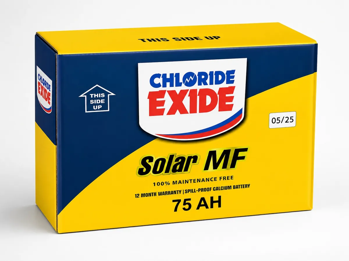 Chloride Exide Solar MF 12V 75Ah Battery