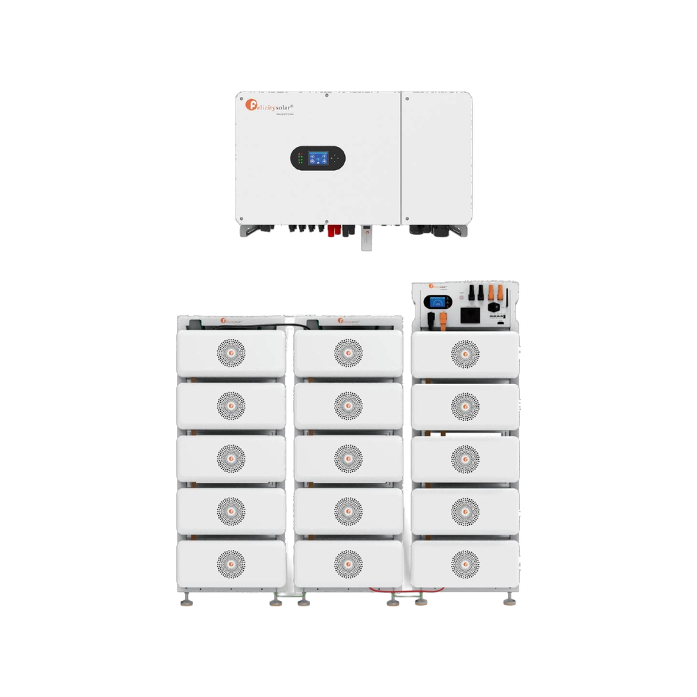 Felicity Solar 241kWh HV Battery Set — controller + 15×16.07kWh + base